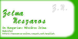 zelma meszaros business card