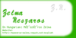 zelma meszaros business card